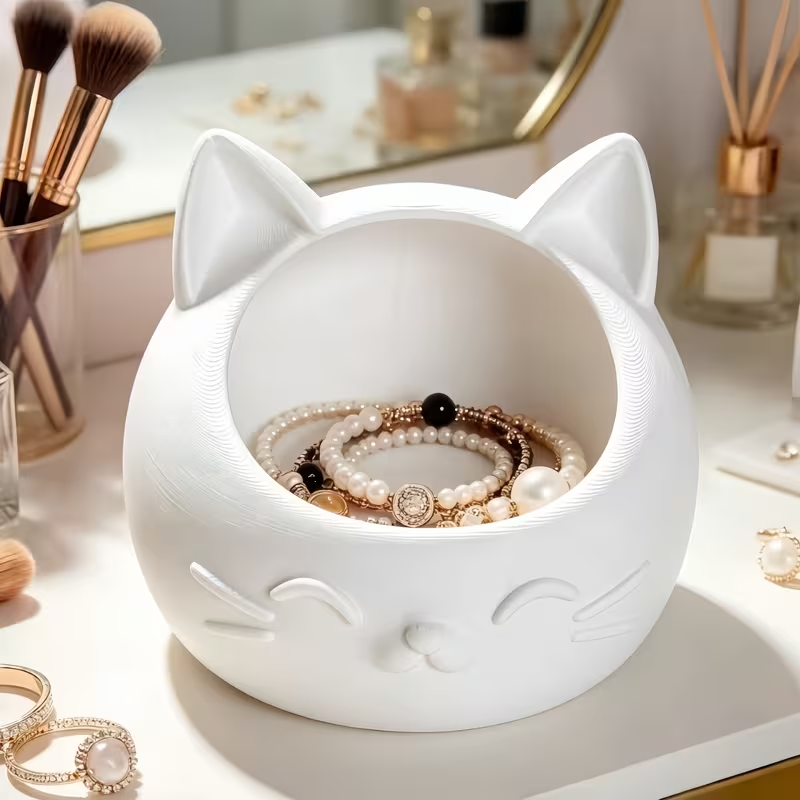 Jewelry Box Organizer Watches - Mini Cartoon Cat-Shaped Storage Box Cute
