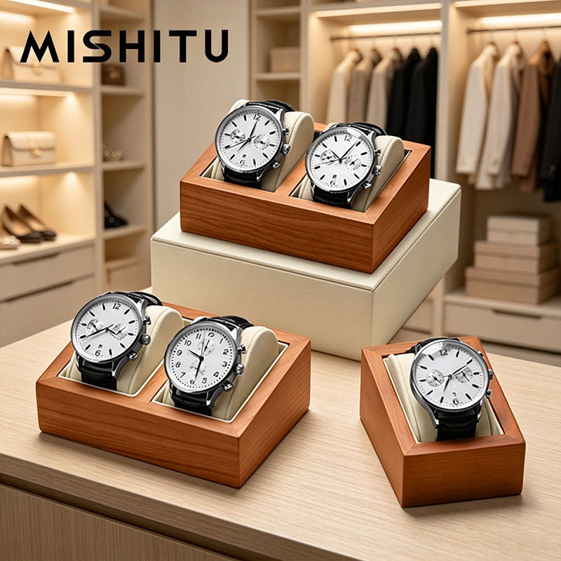 Jewelry Box Organizer Watches - MISHITU Solid Wood Watch Storage Box
