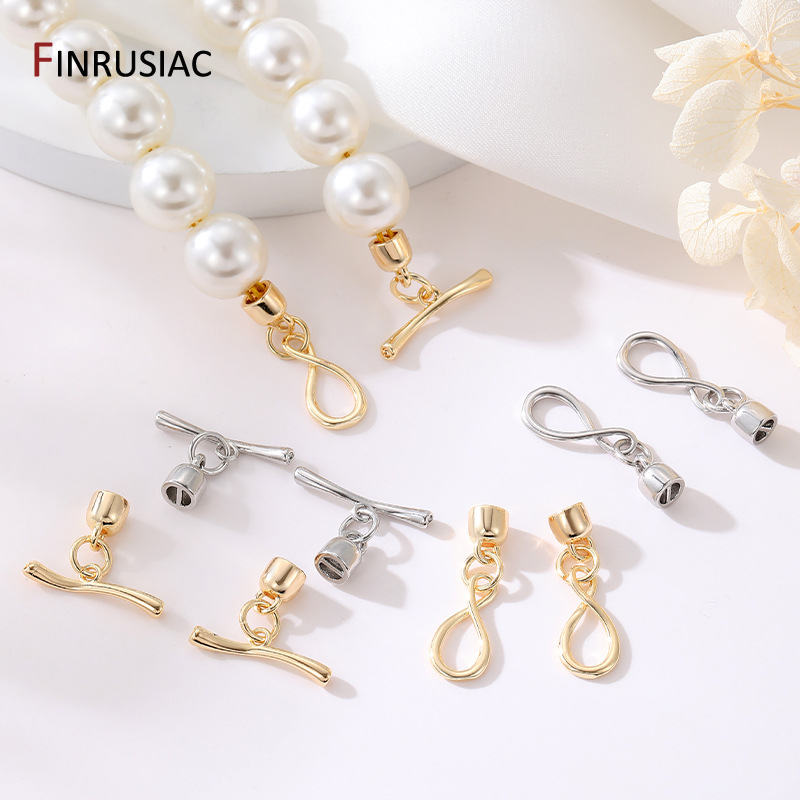 Pearl Necklace - 14K Gold Plated Infinity Symbol OT