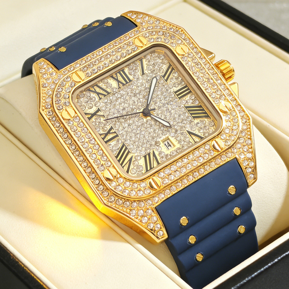 Jewelry Type Watches - Hot Fashion Square Full Diamond Quartz