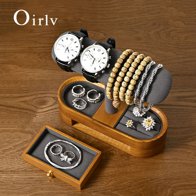Jewelry Box Organizer Watches - Oirlv Solid Wood Watch Organizer Shelf