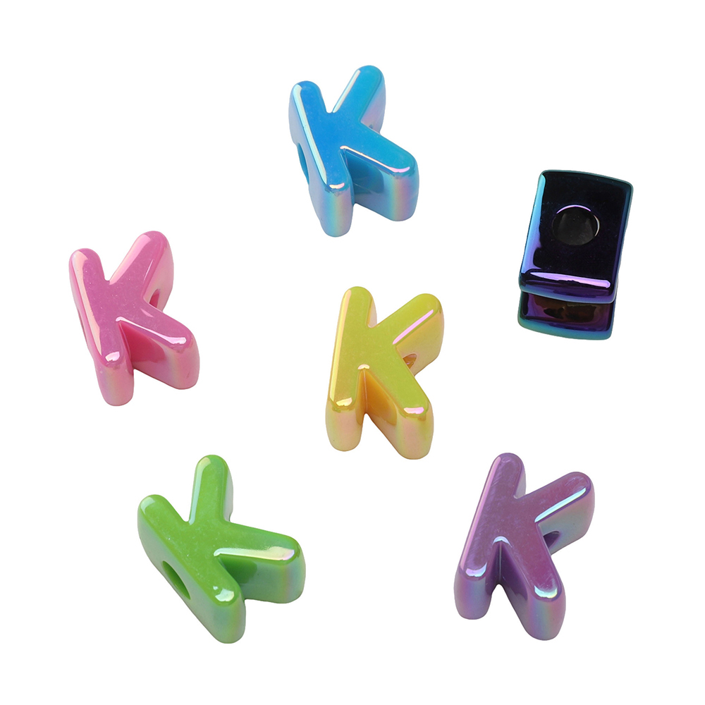 Jewelry Quotes - 5pcs/Lots AB Color Acrylic Letter Beads
