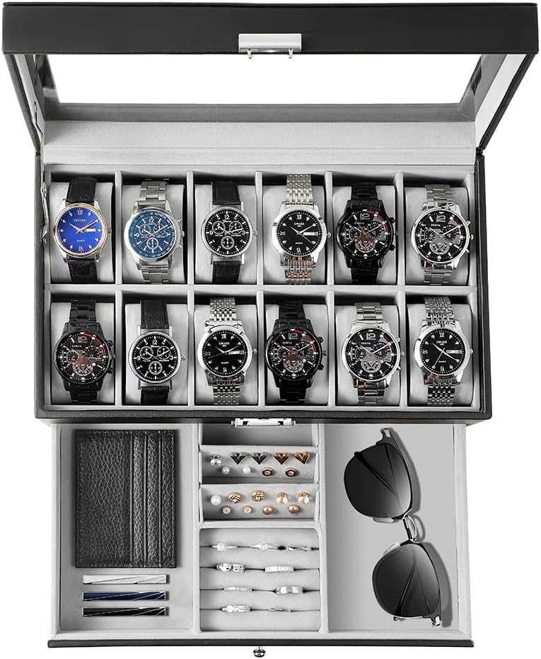 Jewelry Box Organizer Watches - Watch Box Organizer for Men Gift,