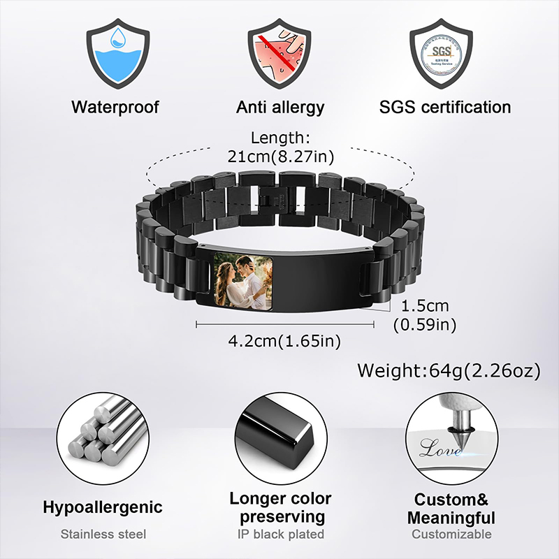 Custom Picture Text Bracelet W - đánh giá và giá Jewelry Type Watches