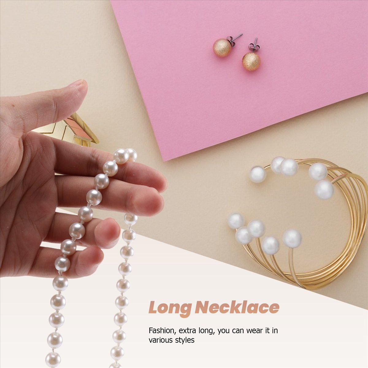 ABQR Faux Pearl Long Sweater C - đánh giá và giá Pearl Necklace