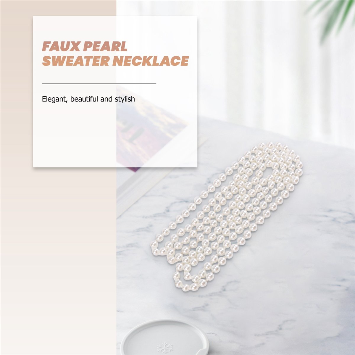 ABQR Faux Pearl Long Sweater C - đánh giá và giá Pearl Necklace