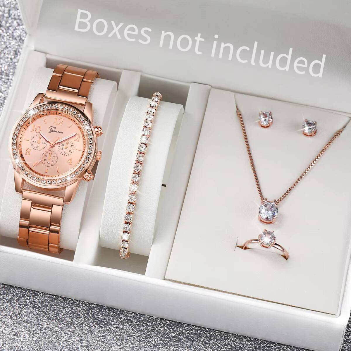 6PCS/Set Fashion Rhinestone Wo - đánh giá và giá Jewelry Box Organizer Watches