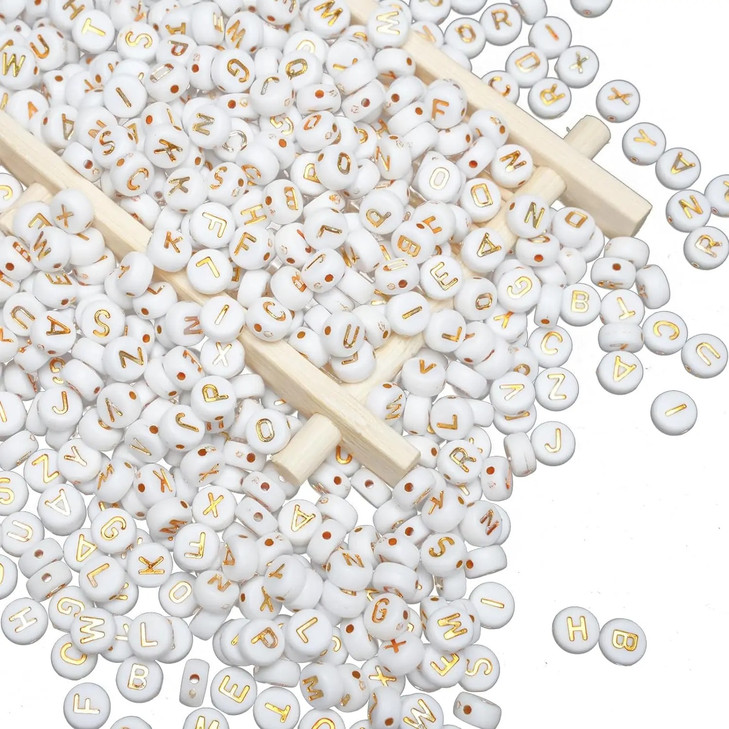 1000 Letter Beads White Circul - đánh giá và giá Jewelry Quotes