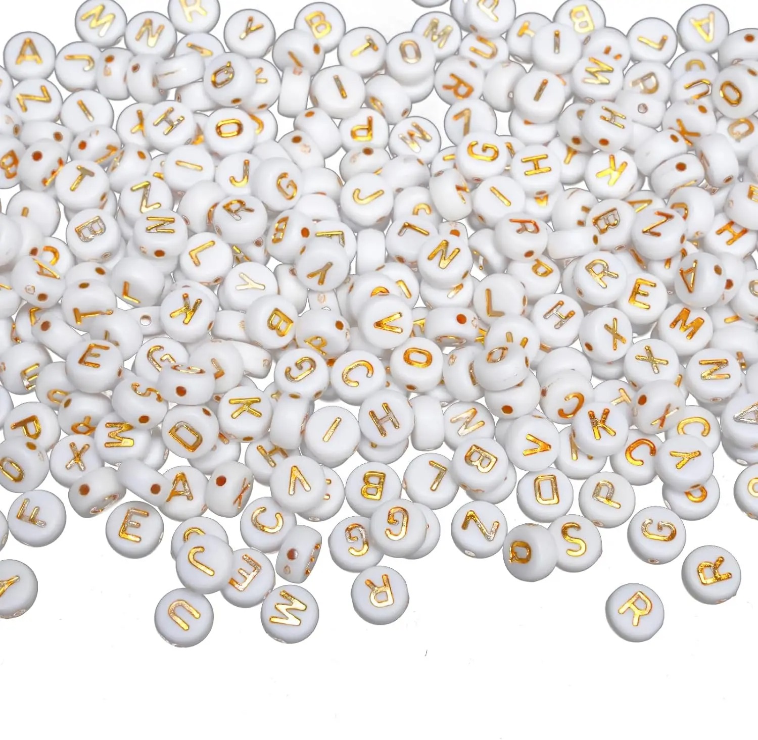 1000 Letter Beads White Circul - đánh giá và giá Jewelry Quotes