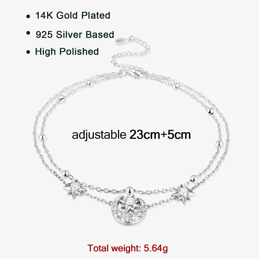 APIR Sparkling Moissanite Star - đánh giá và giá Anklet Foot Chain