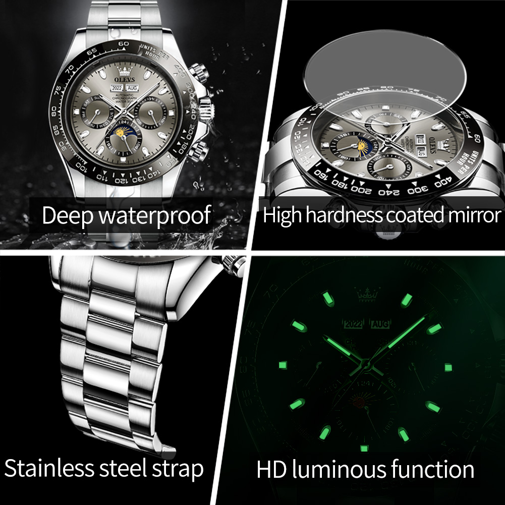 OLEVS Cao Cấp Đồng Hồ Nam Chro - đánh giá và giá Rolex Watch Daytona