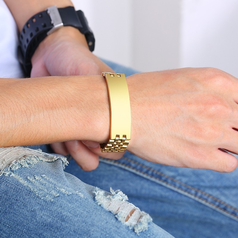 Vnox Nam Rộng 15 Mm ID Thẻ Vòn - đánh giá và giá Jewelry Type Watches