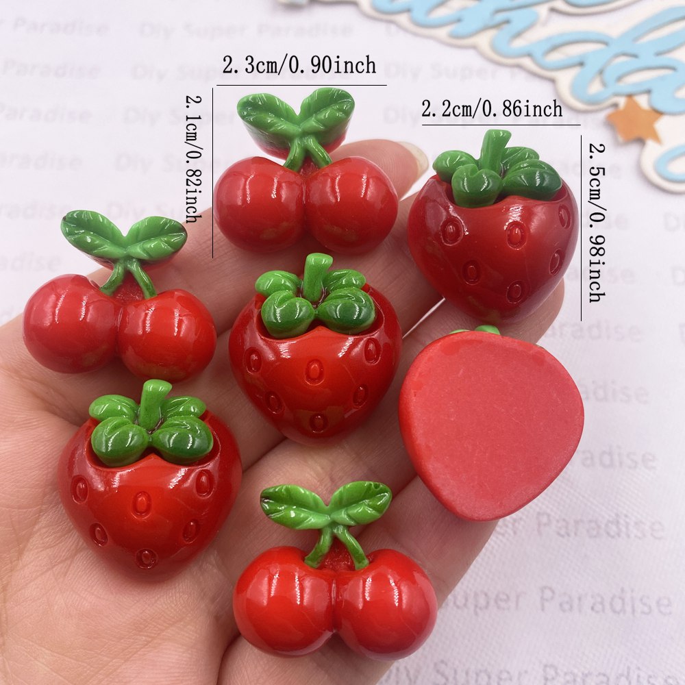 8PCS Resin Kawaii Colorful Red - đánh giá và giá Paradise Jewelry & Watches Llc Photos