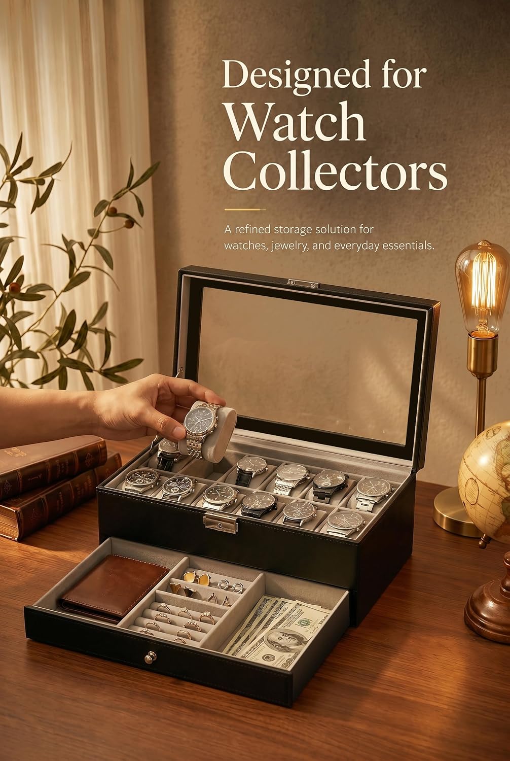Watch Box Organizer for Men Gi - đánh giá và giá Jewelry Box Organizer Watches
