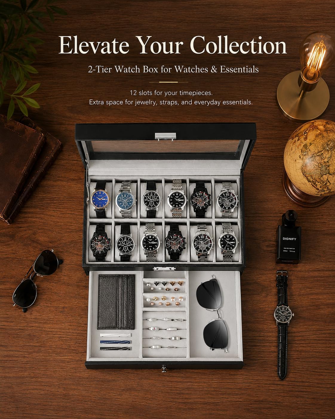 Watch Box Organizer for Men Gi - đánh giá và giá Jewelry Box Organizer Watches