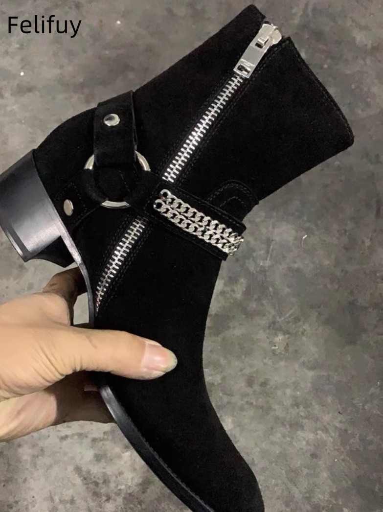 Black Chains Men Chelsea Boots - đánh giá và giá Anklet Foot Chain