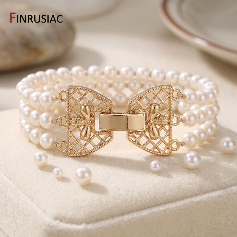 14K Gold Plated Brass 3-Row Pe - đánh giá và giá Pearl Necklace